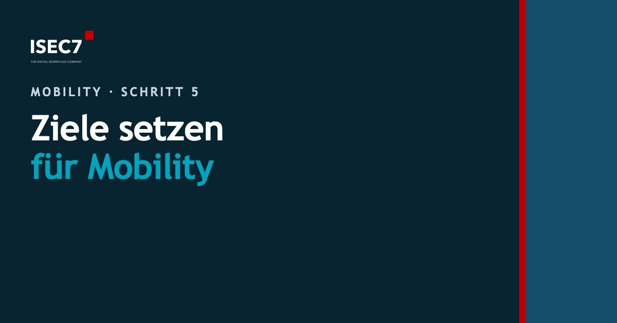 Ziele setzen für Mobility