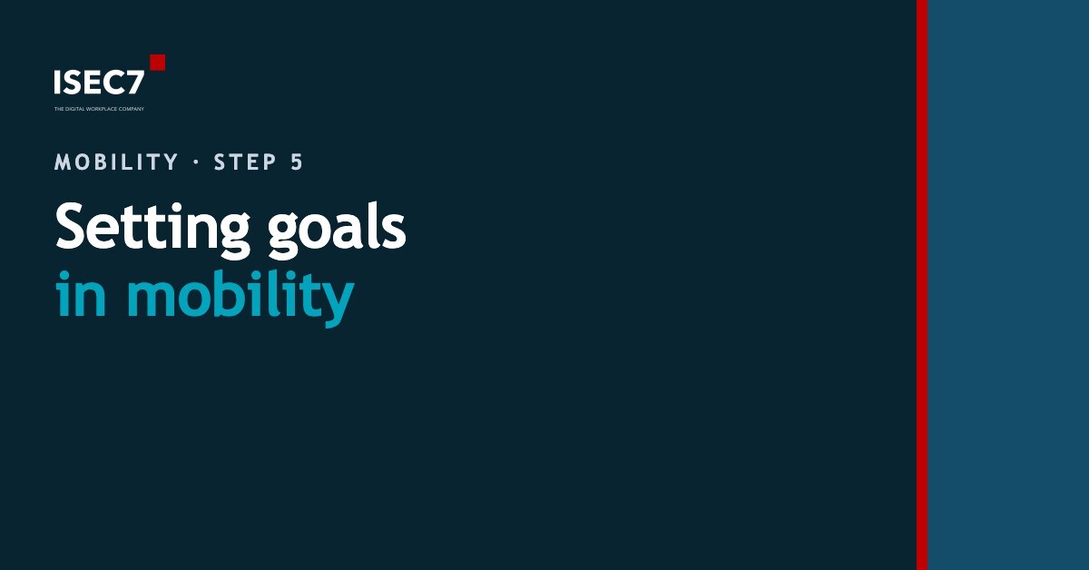 Setting goals in mobility