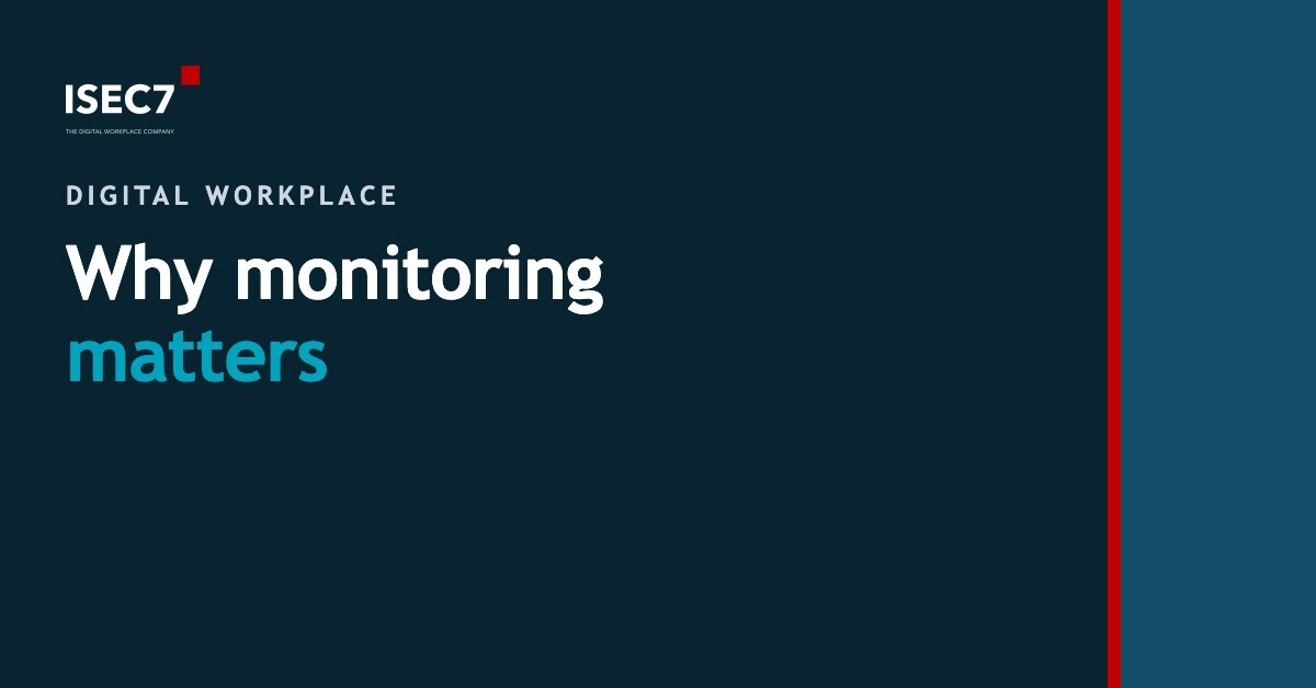 Why monitoring matters