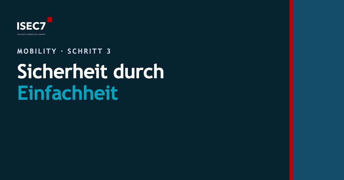 Sicherheit durch Einfachheit