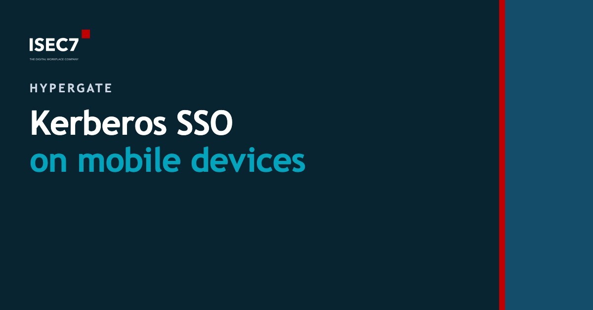 Kerberos SSO on mobile devices
