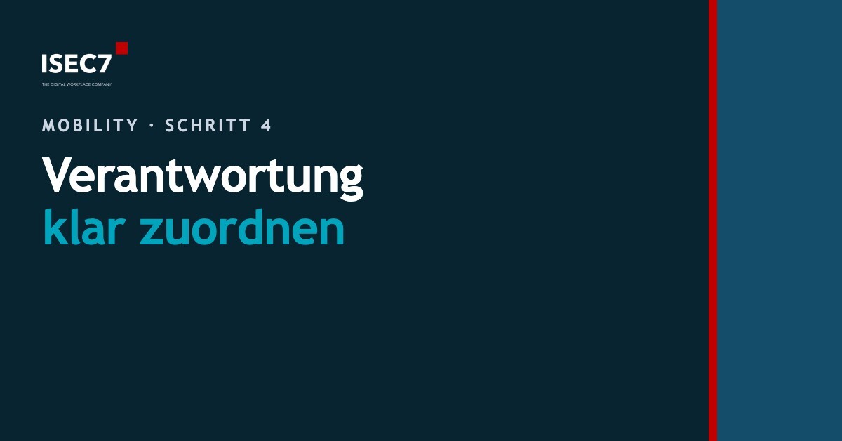 Verantwortung klar zuordnen
