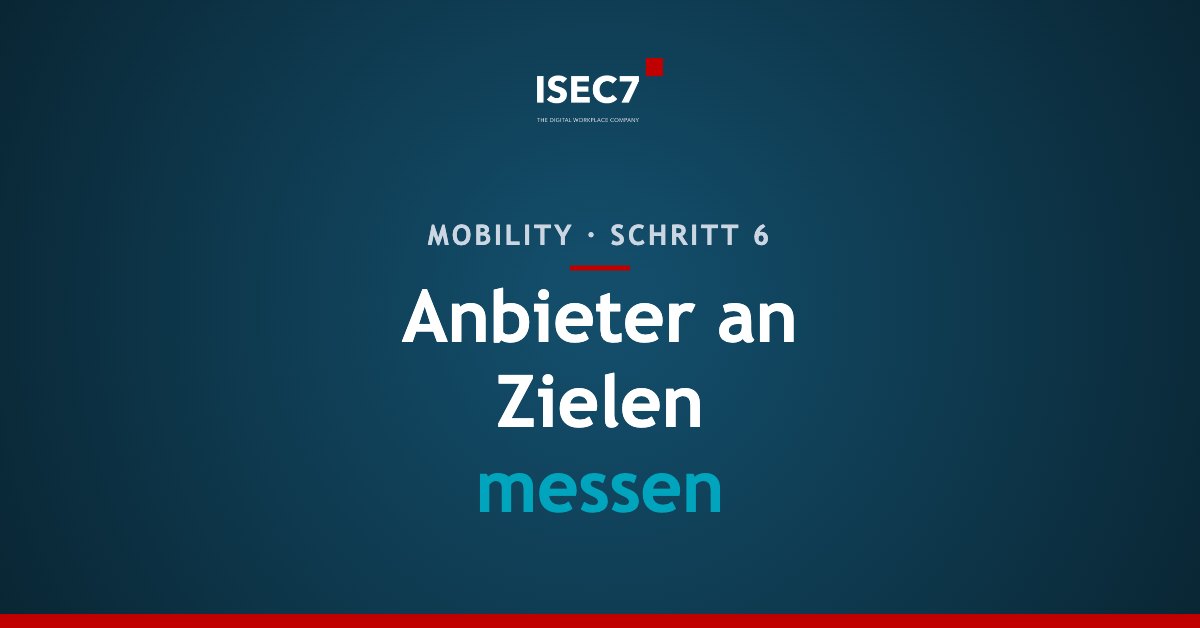 Anbieter an Zielen messen