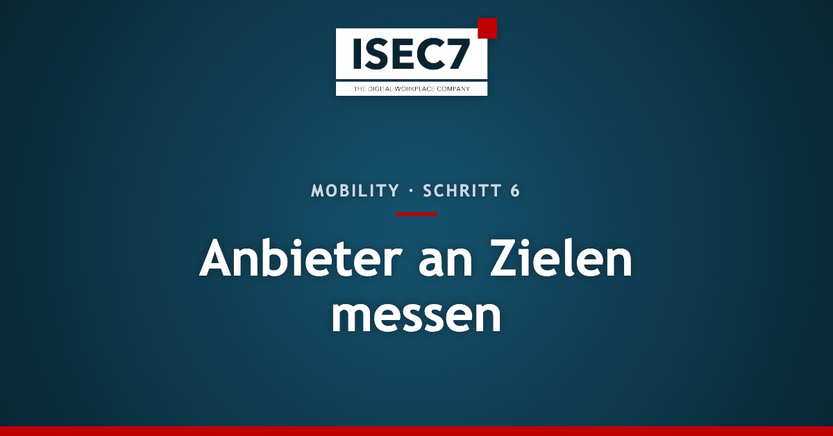 Anbieter an Zielen messen