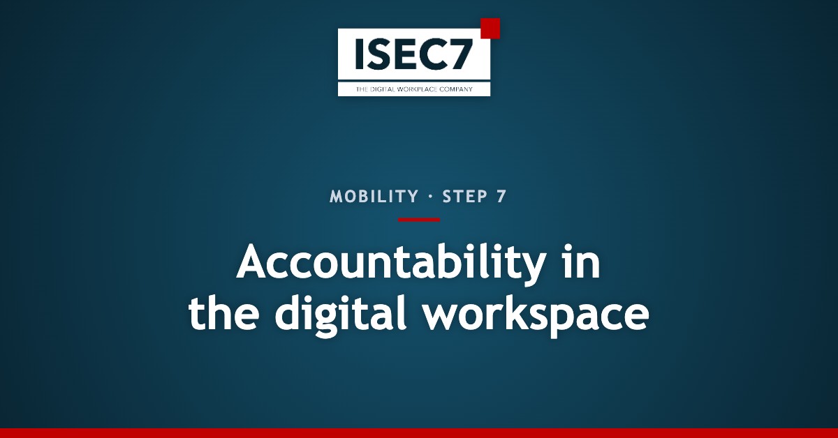 Accountability in the digital workspace
