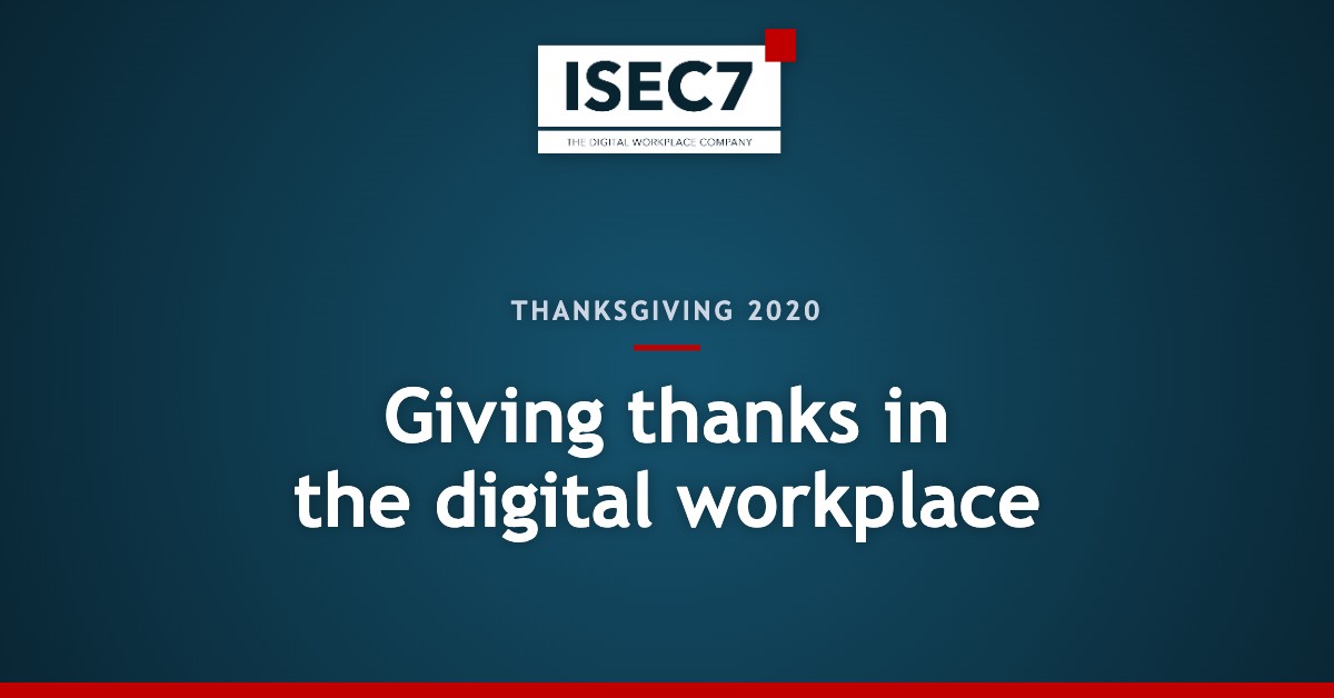 Giving thanks in the digital workplace