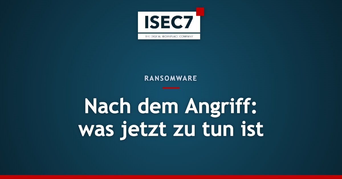 Nach dem Angriff: was jetzt zu tun ist