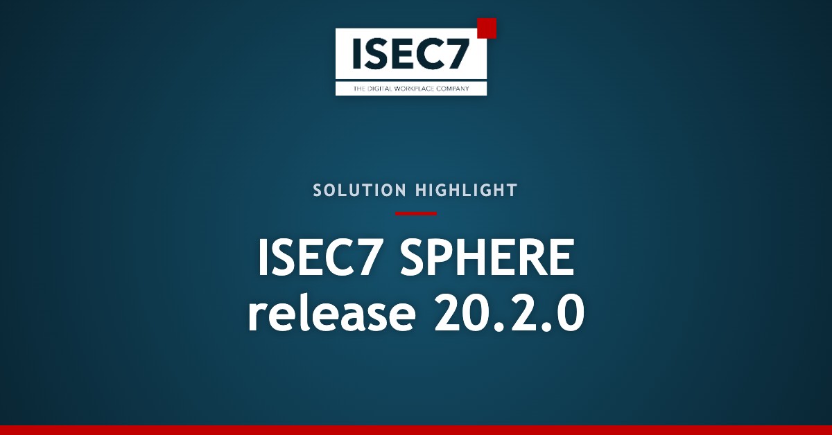ISEC7 SPHERE release 20.2.0