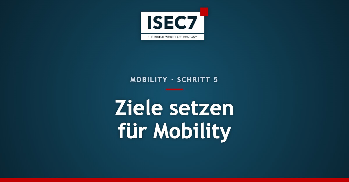 Ziele setzen für Mobility