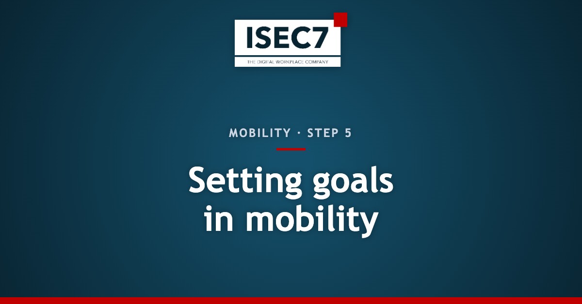 Setting goals in mobility