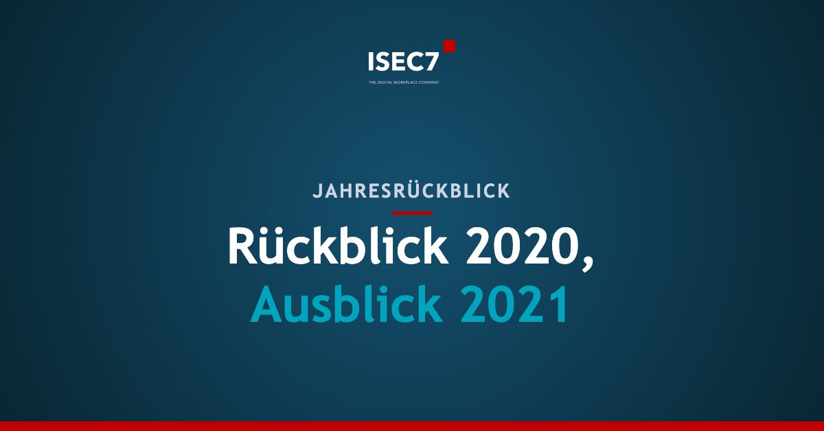 Rückblick 2020, Ausblick 2021