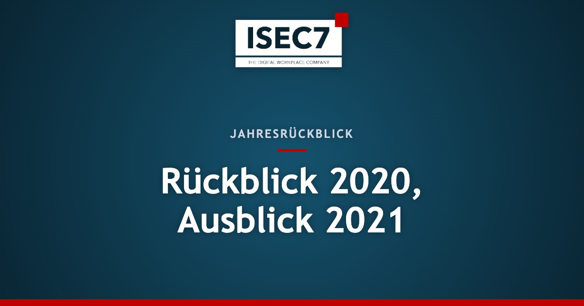 Rückblick 2020, Ausblick 2021