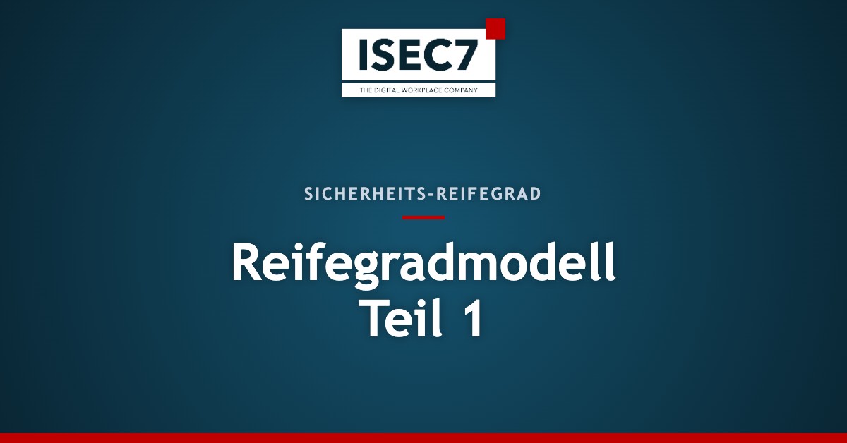 Reifegradmodell Teil 1