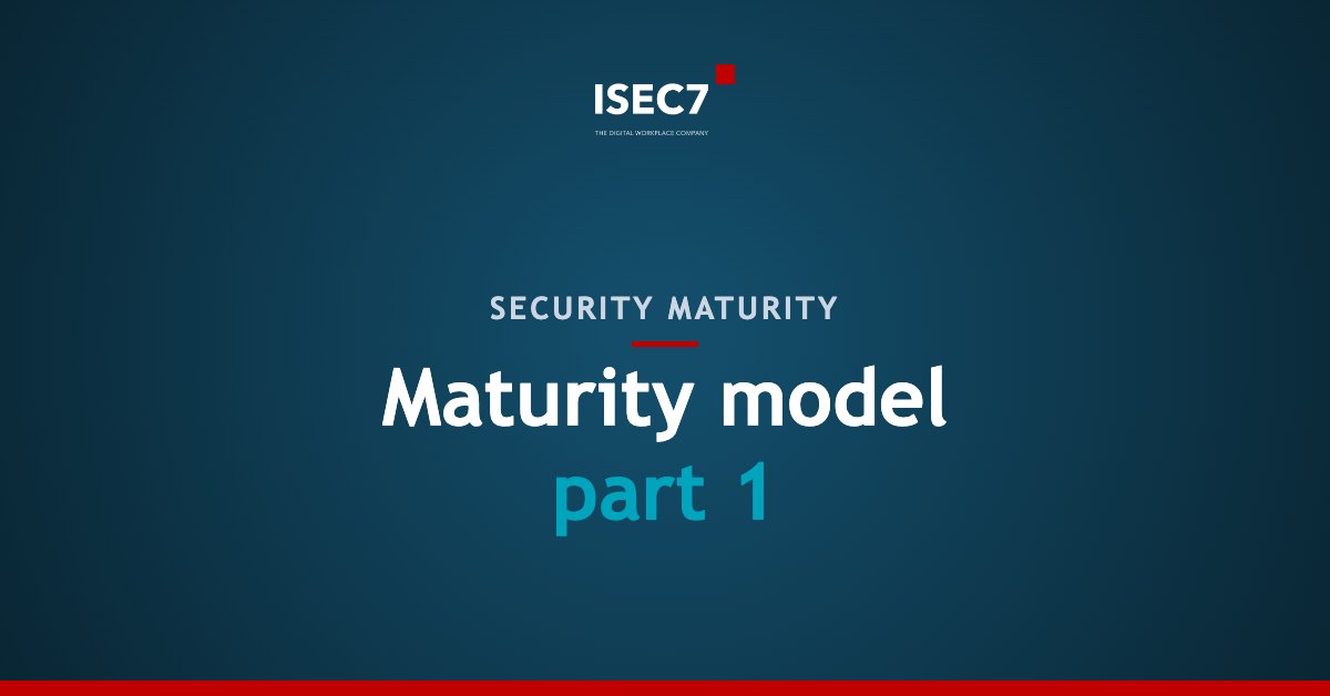 Maturity model part 1