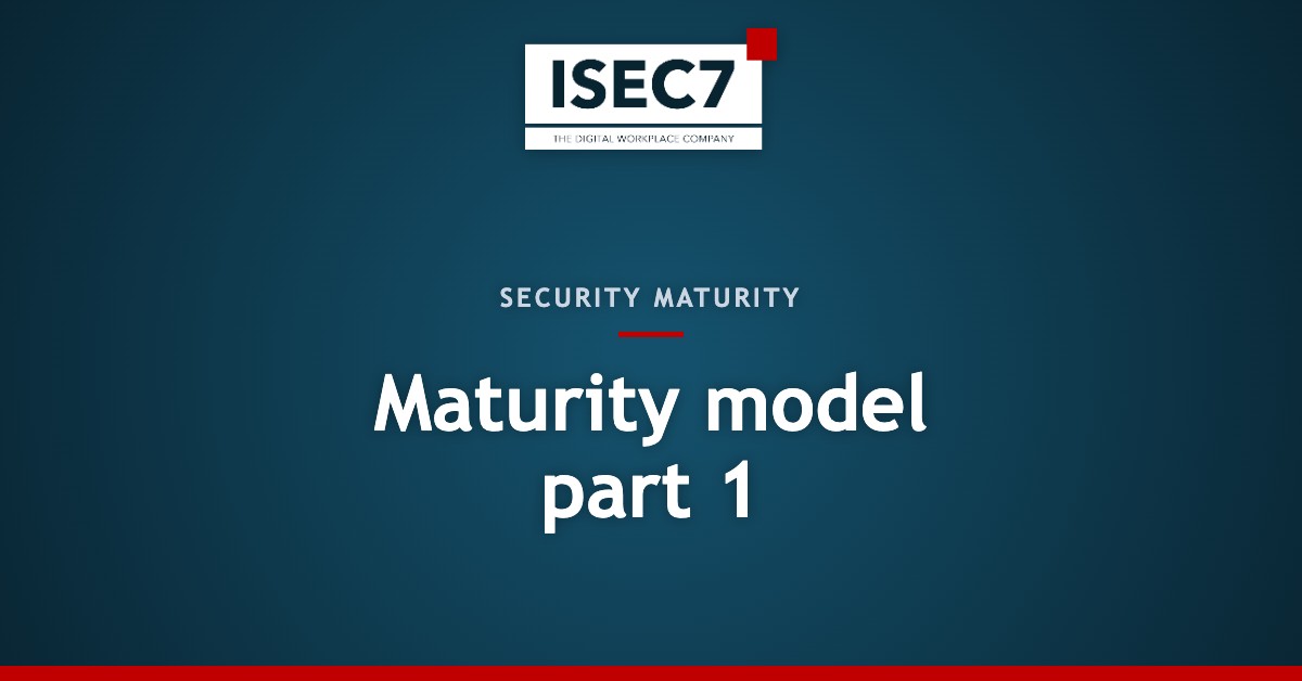 Maturity model part 1