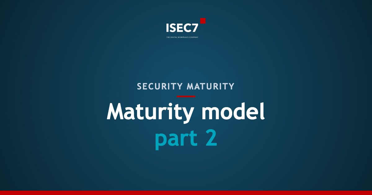 Maturity model part 2