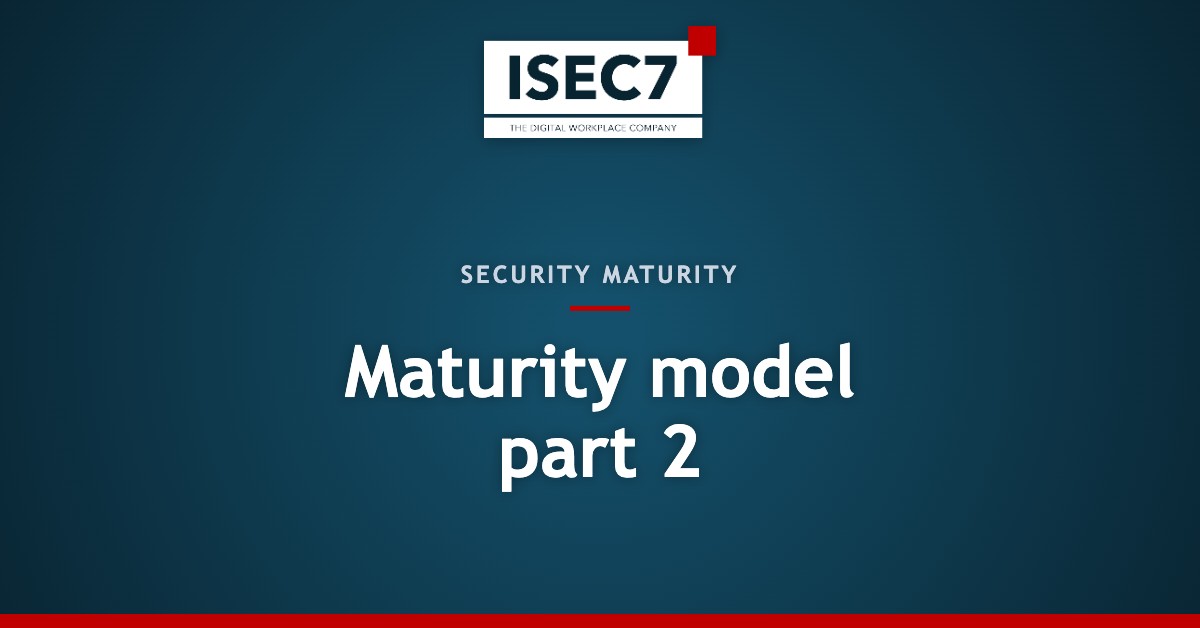 Maturity model part 2