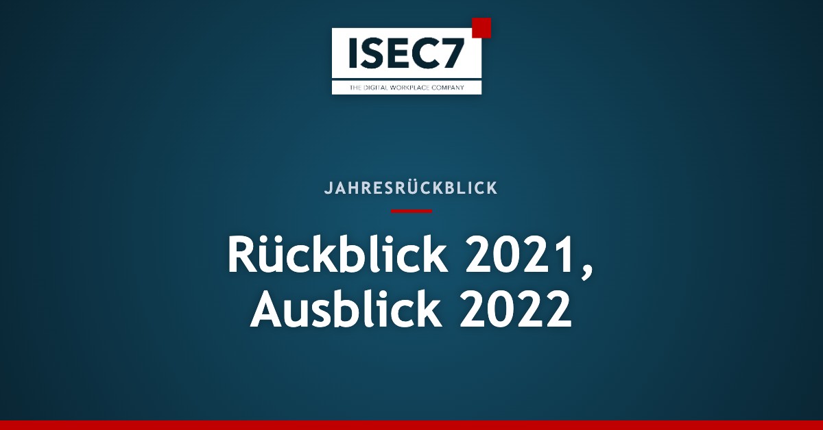 Rückblick 2021, Ausblick 2022