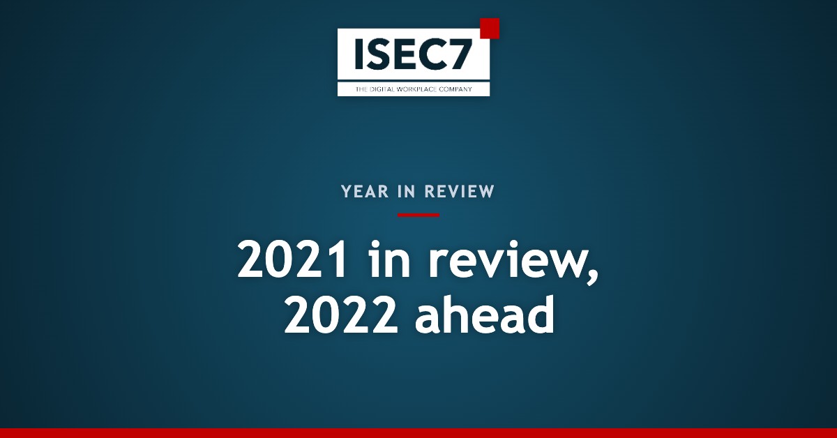 2021 in review, 2022 ahead