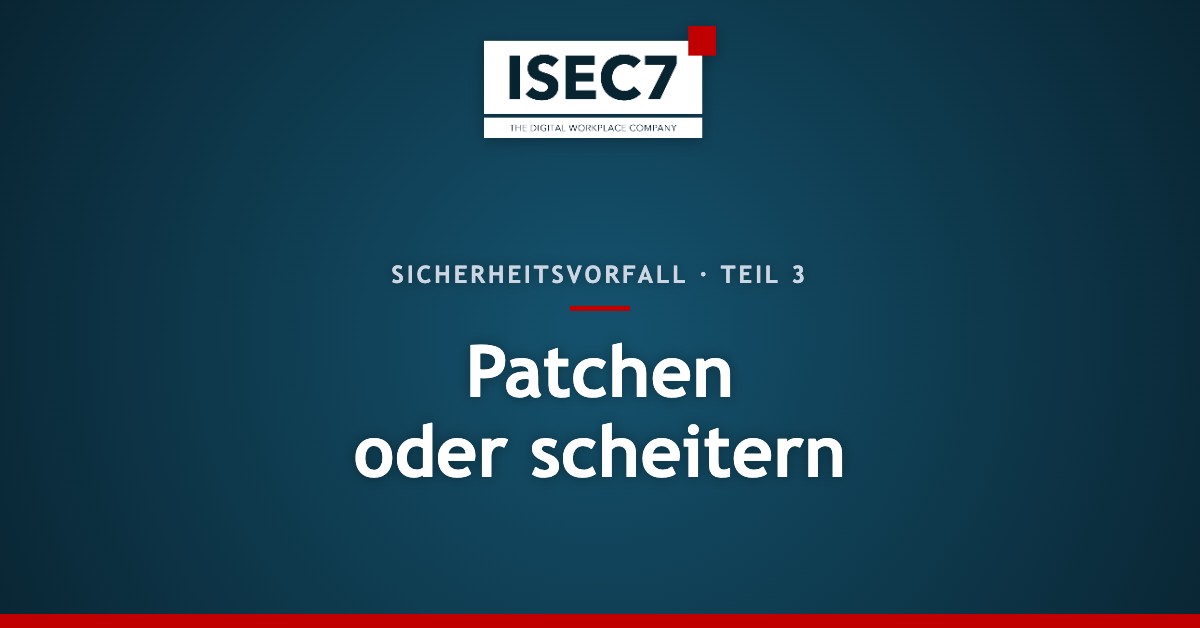 Patchen oder scheitern