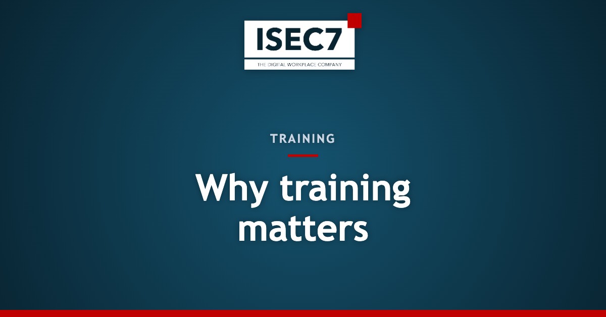 Why training matters