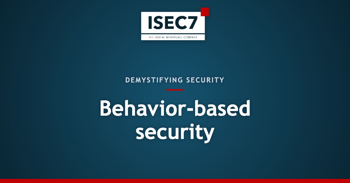 Behavior-based security