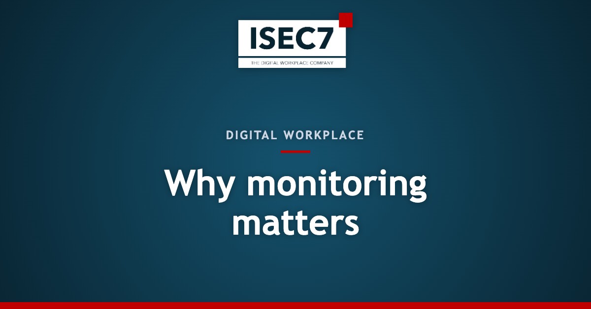 Why monitoring matters