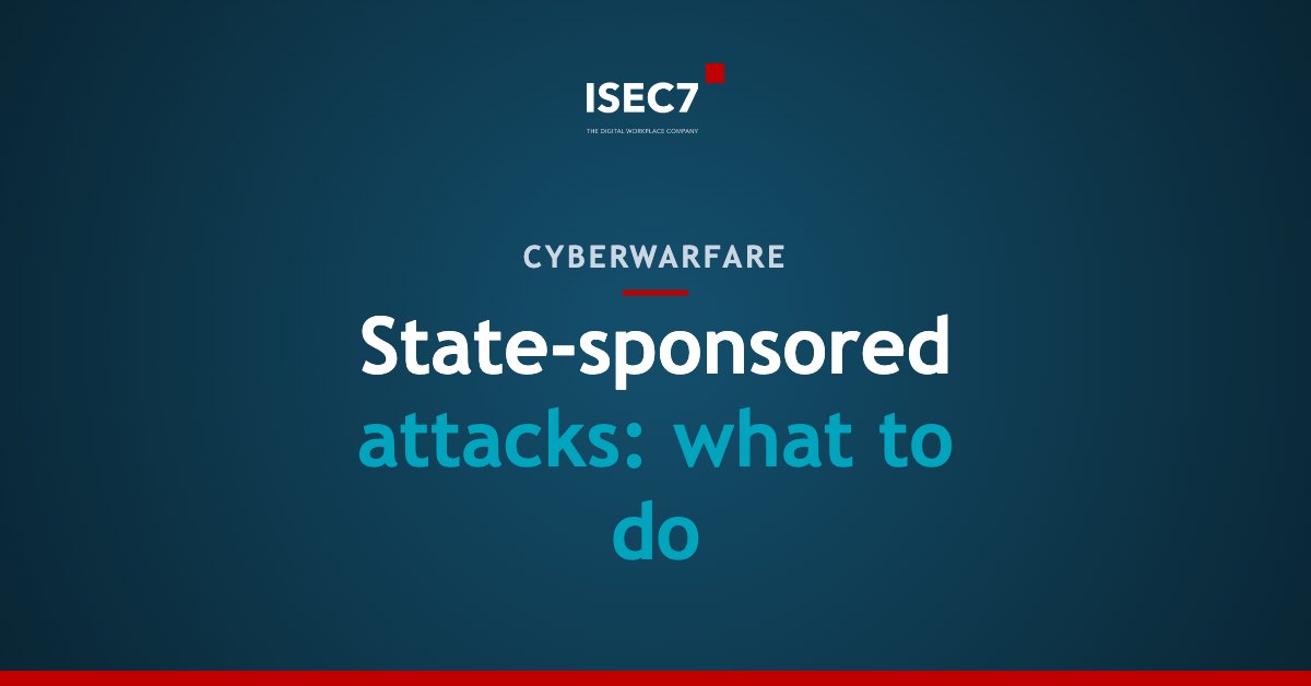 State-sponsored attacks: what to do
