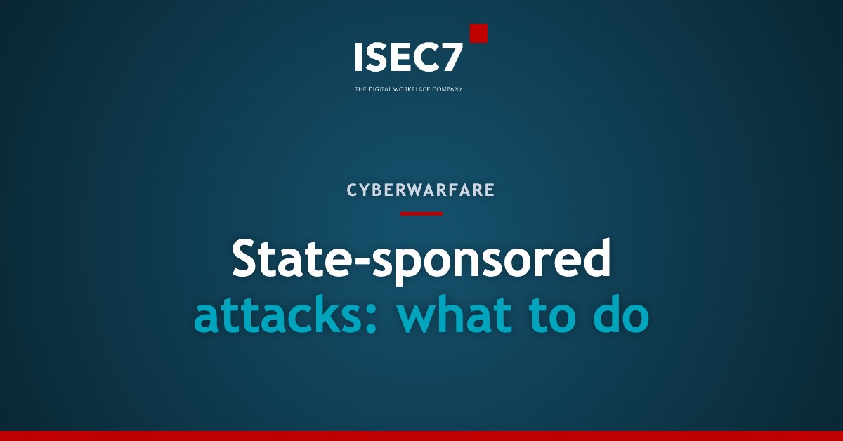 State-sponsored attacks: what to do