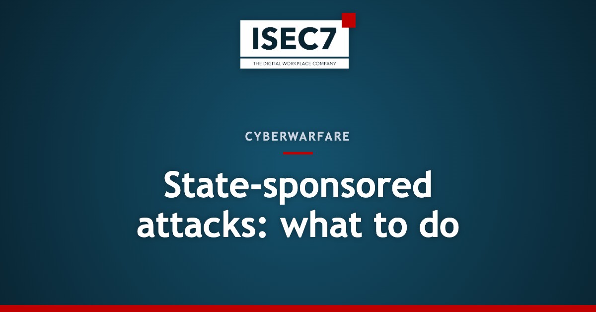 State-sponsored attacks: what to do