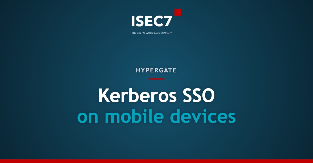 Kerberos SSO on mobile devices