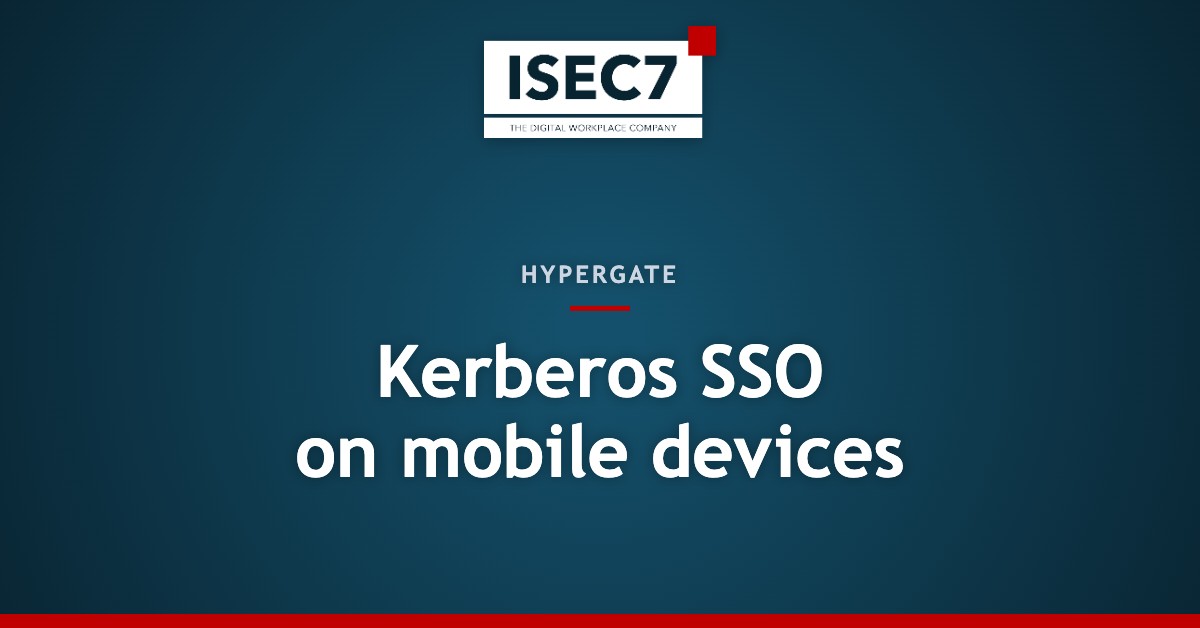 Kerberos SSO on mobile devices