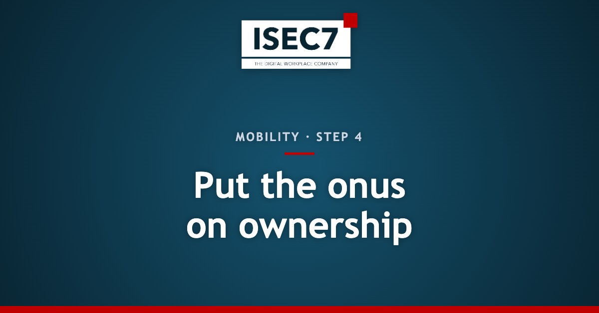 Put the onus on ownership