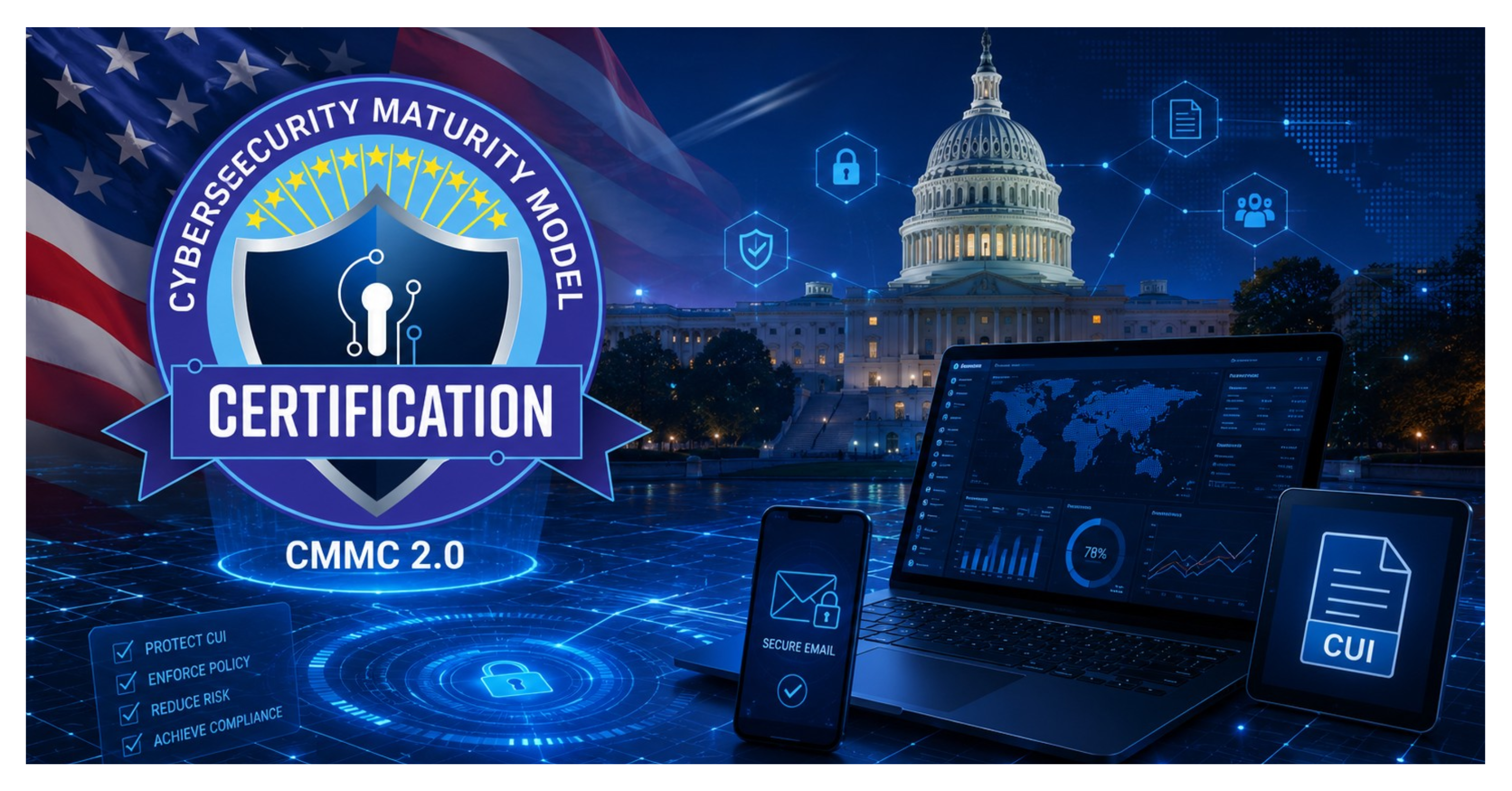 CMMC 2.0 Compliance für DoD-Auftragnehmer mit ISEC7 CLASSIFY, ISEC7 MAIL und ISEC7 SPHERE
